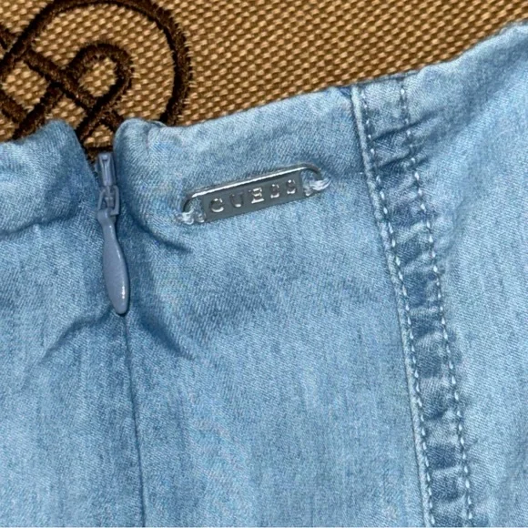 Guess NWT! Sweetheart Light Blue Scarlette Denim Mini Dress Size XS - Picture 13 of 16
